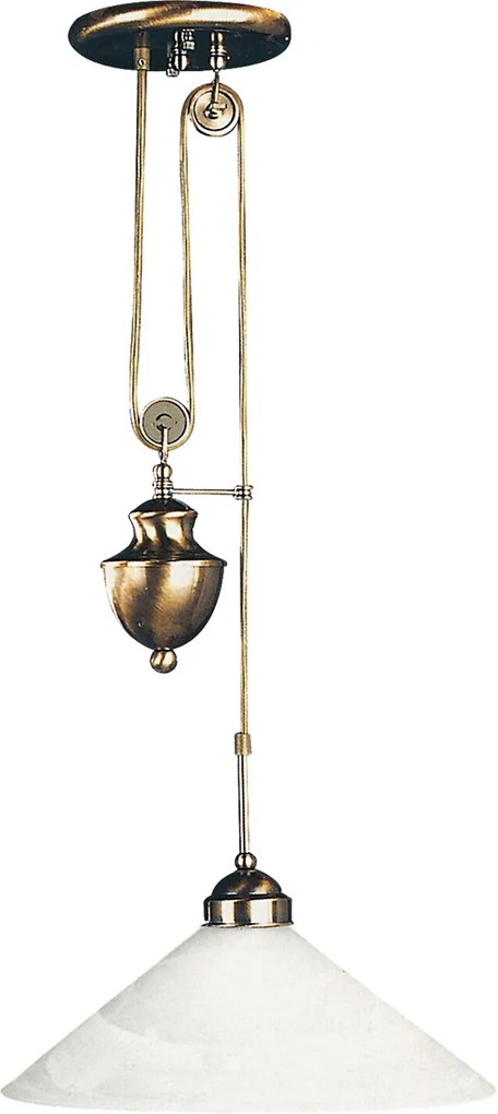 Rabalux Závesný luster s kladkou Marian 60W/E27/230V/IP20 - bronz