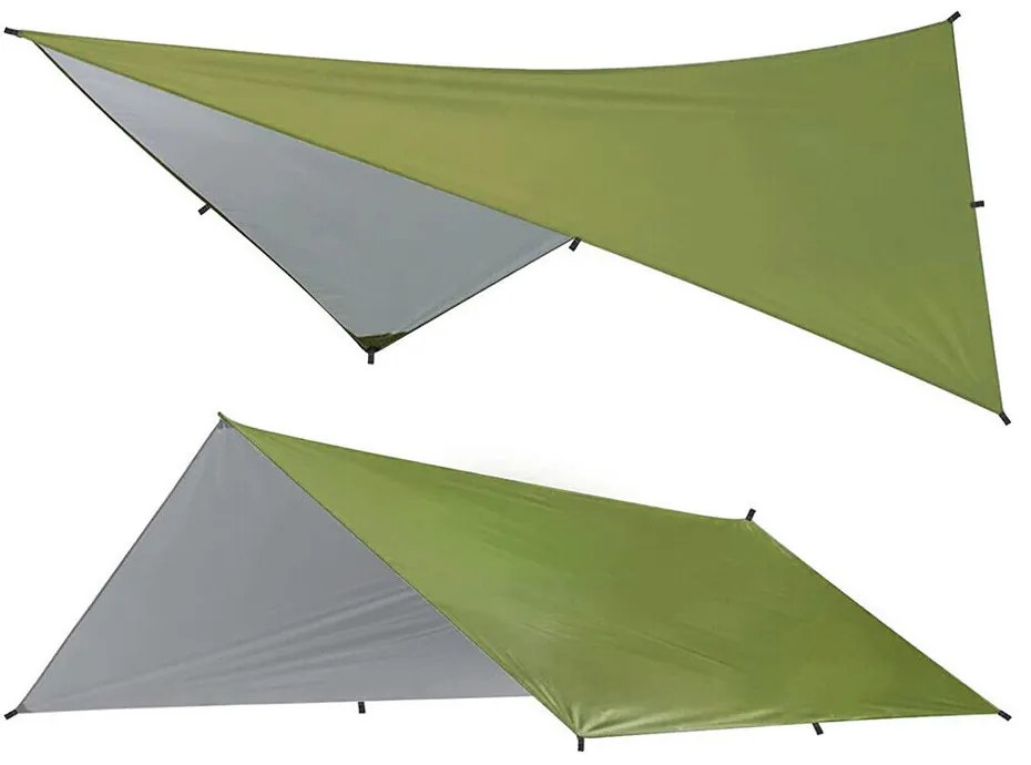 3x3 metrová, vodotesná plachta na kempovanie, s darčekovým prenosným obalom