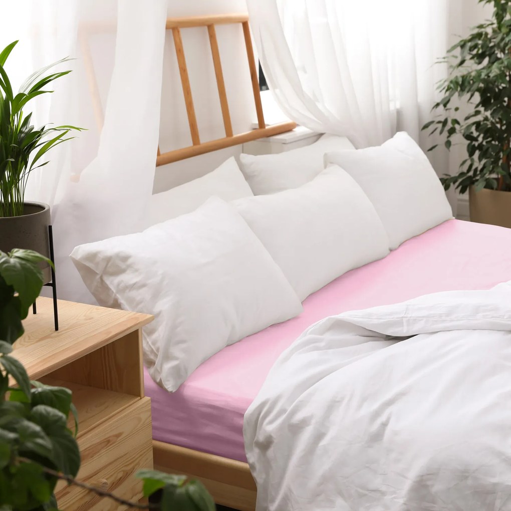 DETSKÉ JERSEY PRESTIERADLO 005 80X160 CM RUŽOVÉ