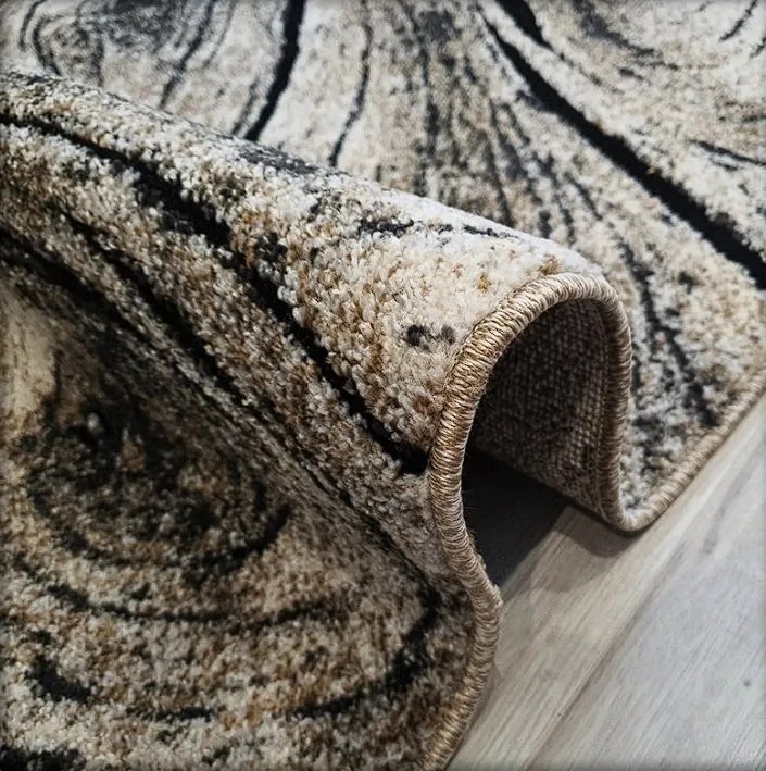 HU Hnedý koberec Loft Loft-260 so vzorom dreva Rozmer: 60x100 cm