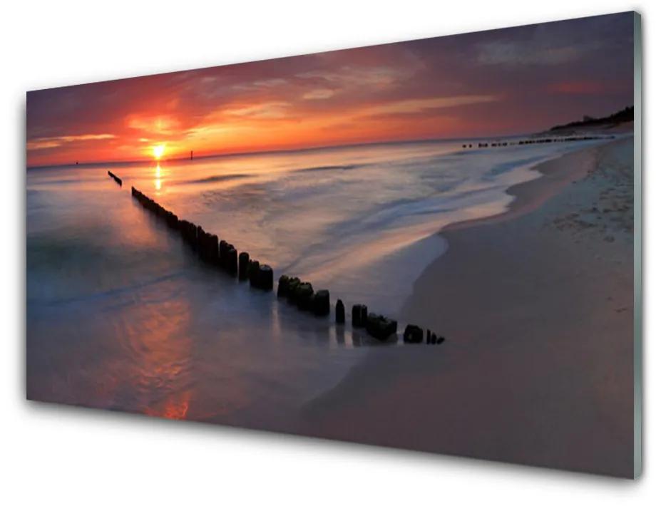 Obraz na skle Pláž more príroda 140x70 cm