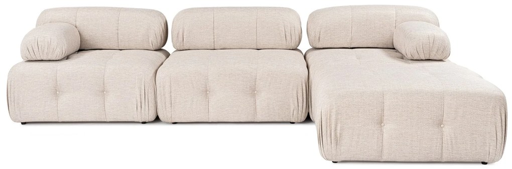 Doblo 3-sedačka s taštičkou ( L1-O1-1R-Pouffe) - svetlohnedá