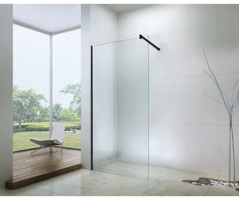 Mexen sprchová zástena WALK-IN, 110 cm, čierno-číra, 850-110-000-70-00