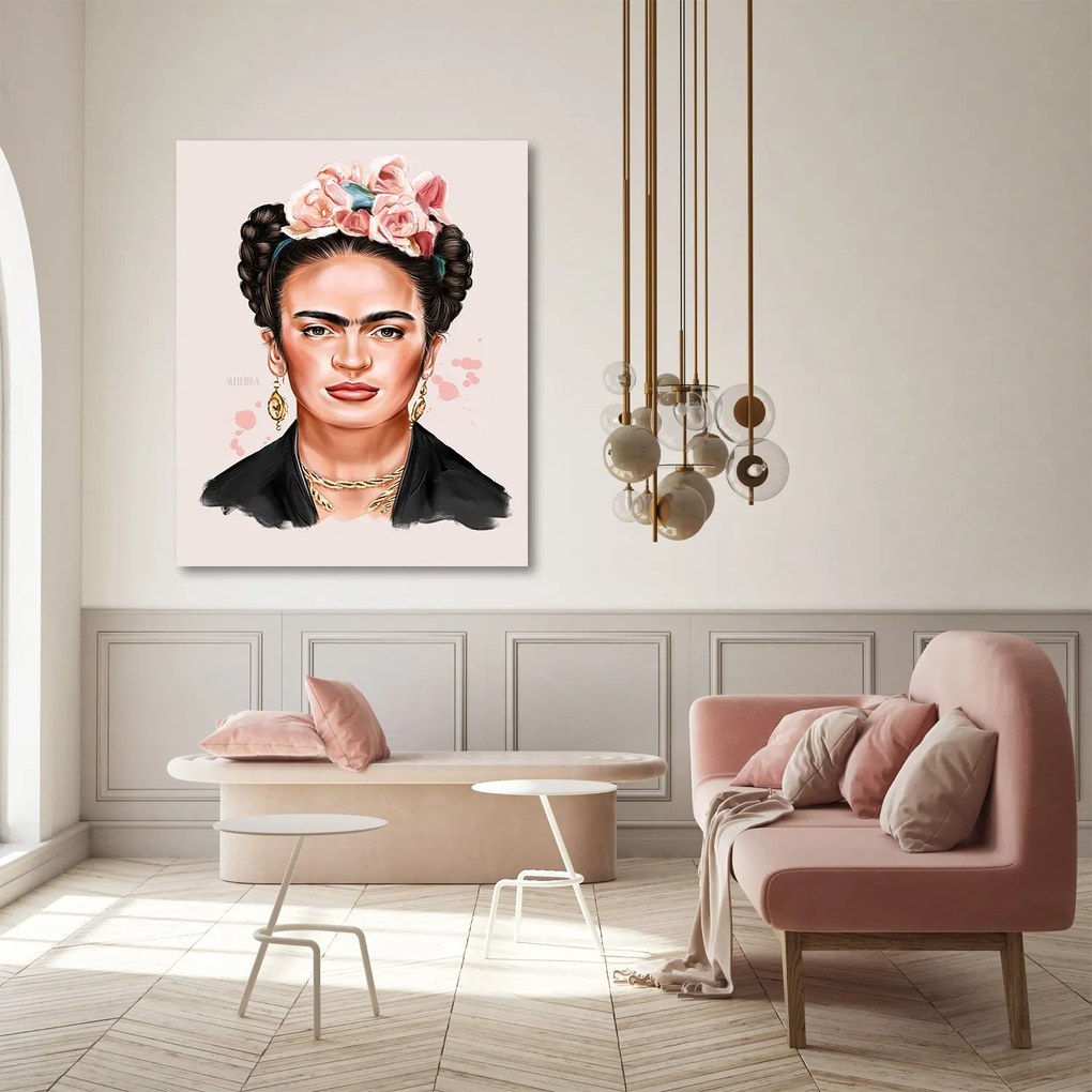 Gario Obraz na plátne Frida v ružových odtieňoch - Svetlana Gracheva Rozmery: 60 x 90 cm