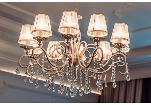 Maytoni ARM247-10-G - Luster na reťazi GRACE 10xE14/40W/230V