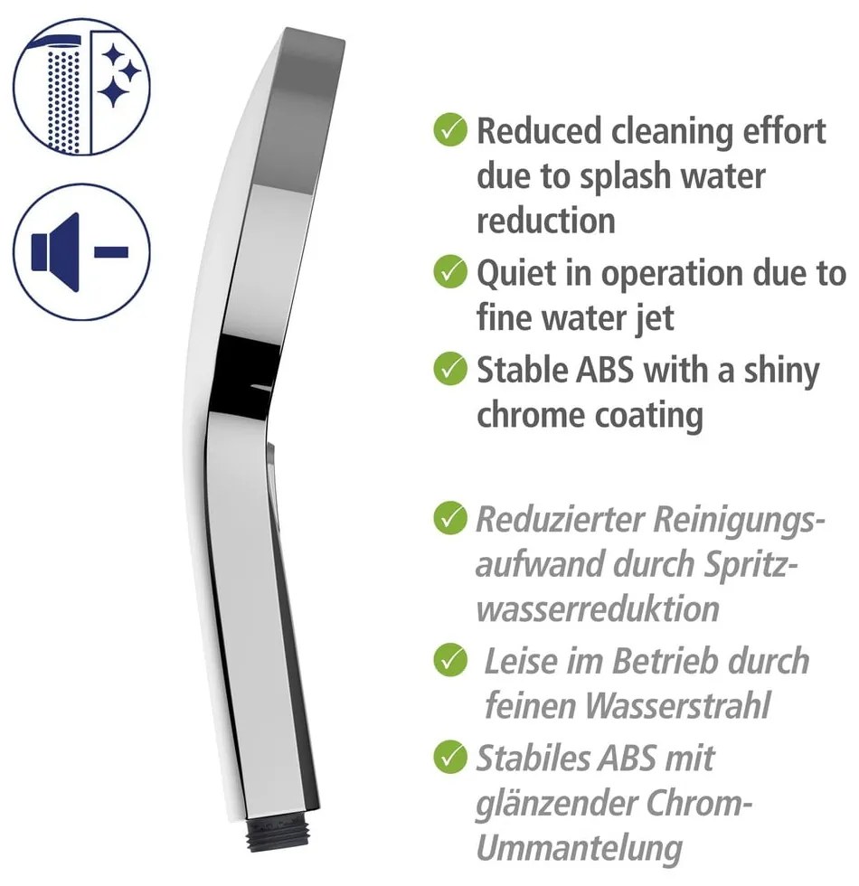 Sprchový set z nerezovej ocele v lesklej striebornej farbe 120 cm Soft Water – Wenko