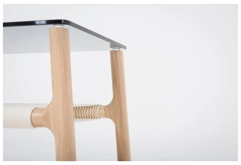 Odkladací stolík z masívneho dubového dreva Gazzda Fawn