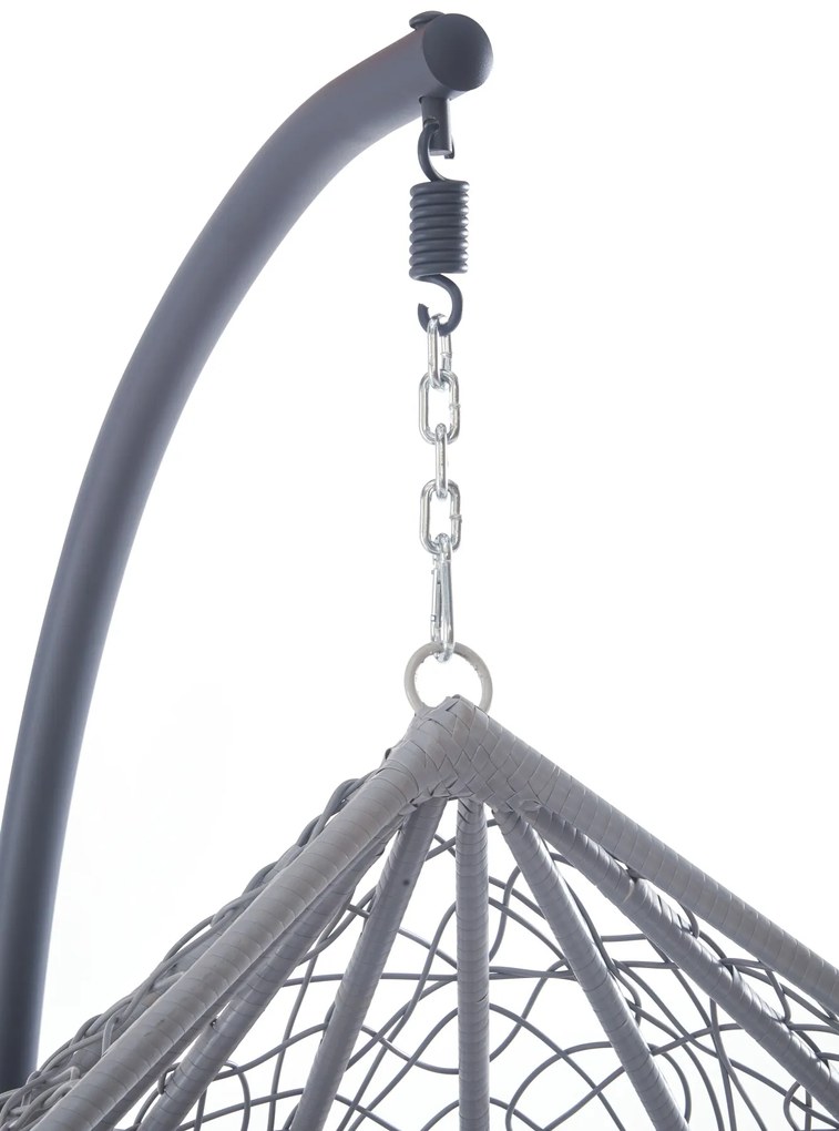 Závěsné houpací křeslo Houseland Luna L šedé