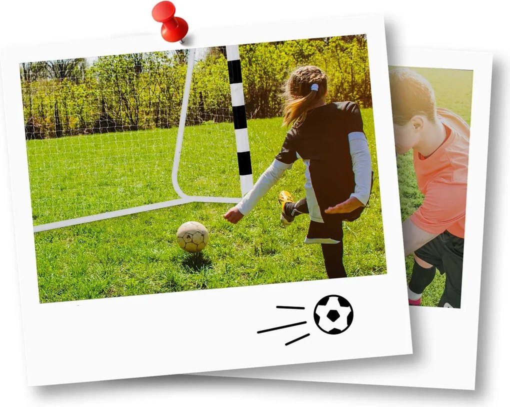 Neo-Sport Futbalová bránka 300 x 160 x 90 cm NS-460 čiernobiela