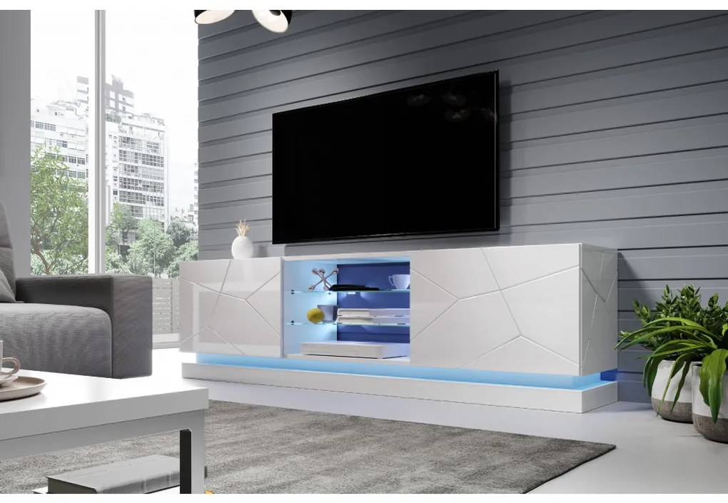Cama Biely stolík pod TV Qiu 200