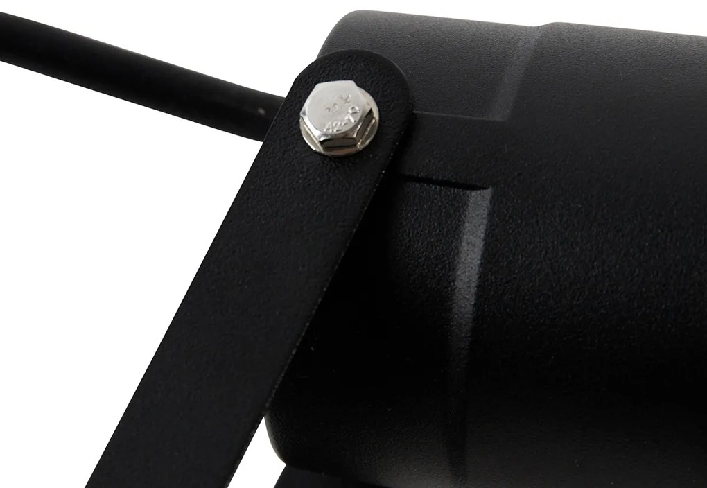 Priemyselný inteligentný bodový reflektor s hrotom čierny vrátane WiFi GU10 IP65 - Basic