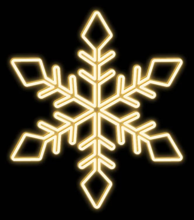 LED světelná vločka XI, závěsná 3D tisk, pr. 104 cm, teple bílá