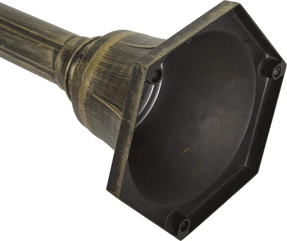 Klasická vonkajšia lampa čierna so starožitným zlatom 200 cm 3-svetlá IP44 - Daphne