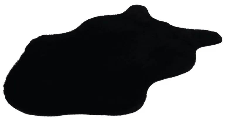 Kondela Umelá kožušina, čierna, 60x90, RABIT TYP 1