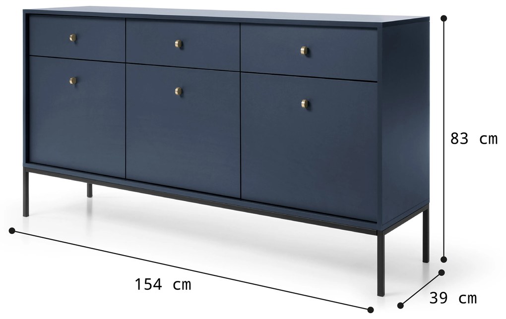 PIA Široká komoda Mono - navy