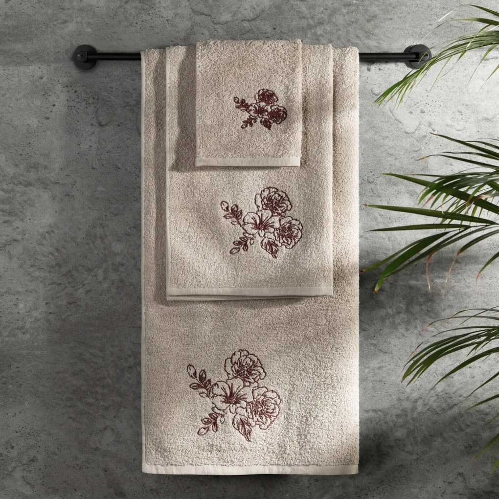 FROTÉ UTERÁK MELANI SADA 1KS 30X50 CM, 1KS 50X90 CM, 1KS 70X140 CM BÉŽOVÁ