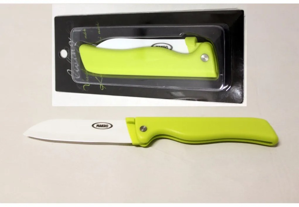 MAKRO - Nôž vreckový keramic. čepeľ 9cm