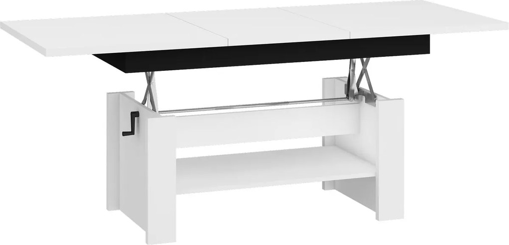 Konferenčný stolík Mellie Biela + čierna. Vlastná spoľahlivá doprava až k Vám domov. 746762