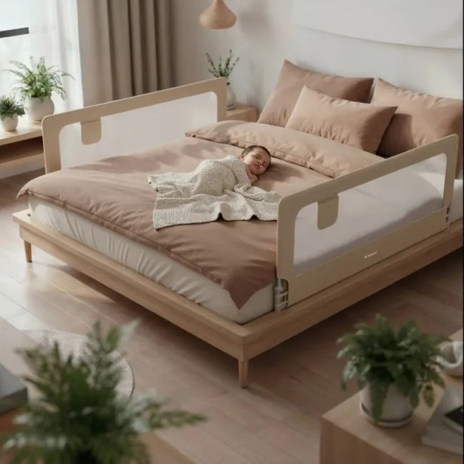 Bezpečnostná zábrana na posteľ Cover 30 béžová 200 cm