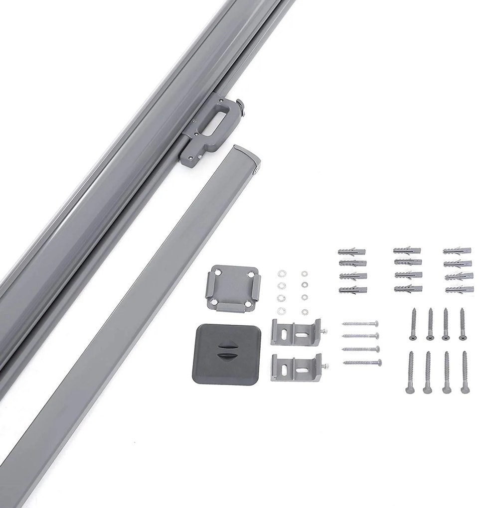 Bočná markíza 160x300 cm dymovo sivá