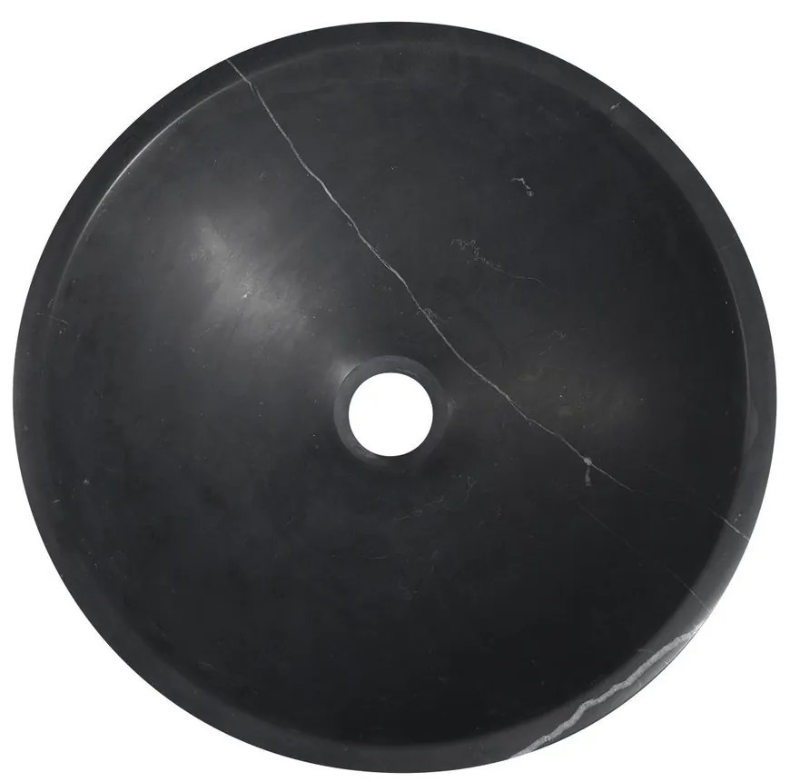 Sapho, BLOK kamenné umývadlo priemer 40cm, čierny Marquin, matný, 2401-35