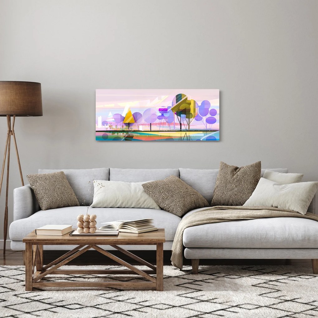 Obraz - Abstrakcia, krajina (120x50 cm)