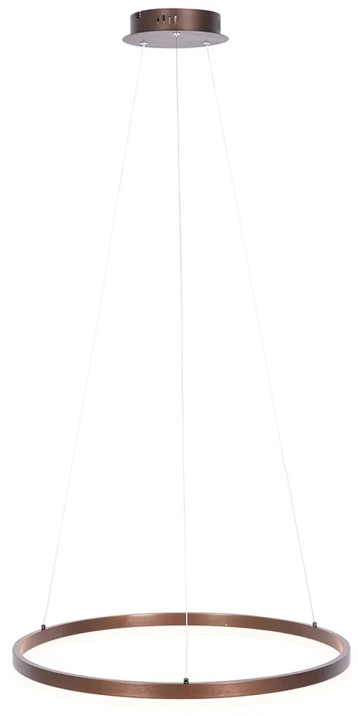 Závesné svietidlo tmavá bronz 60 cm vrátane LED 3-stupňové stmievateľné - Anello