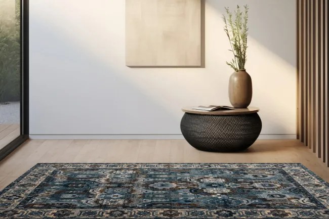 Koberec Dywilan Superior Oman, ornament, tmavomodrý