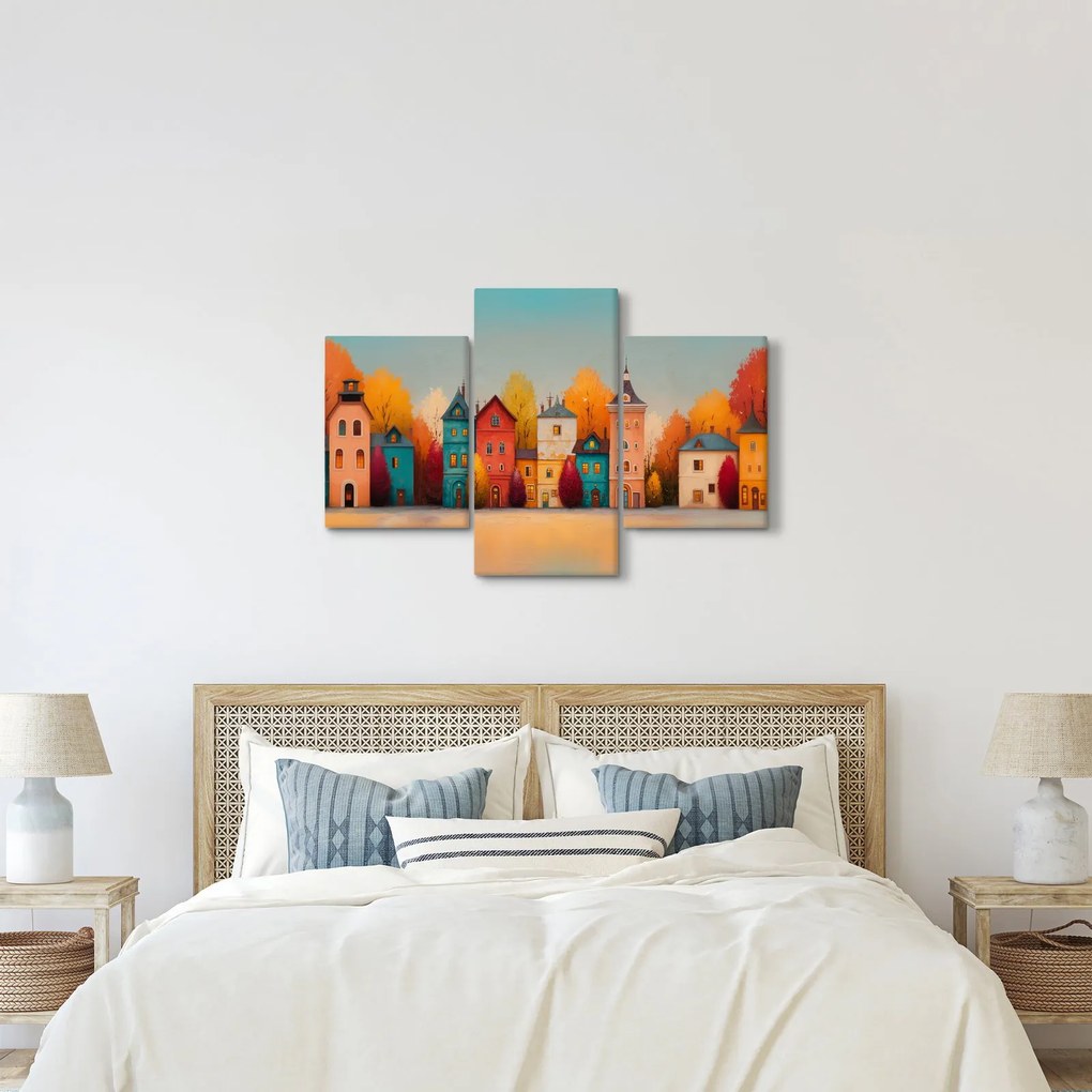 Obraz - Jesenná dedina (90x60 cm)