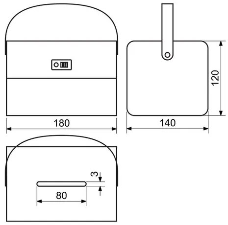 Oceľová pokladnička s kódovým zámkom CB.2301.ZEL zelená, 15,5 x 20 x 15,5 cm