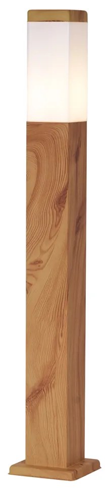 Moderná vonkajšia stojaca lampa oceľová s drevenou potlačou 80 cm IP44 - Malois