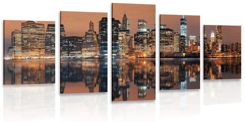 5-dielny obraz mesto Manhattan Varianta: 100x50