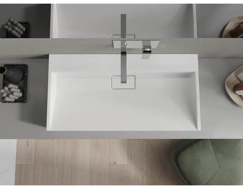 Mexen Ava, umývadlo na dosku z konglomerátu 90 x 46 cm, biela, 23019000