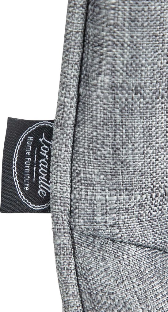 Barová stolička Vonore - látka, čierny rám - Sivá