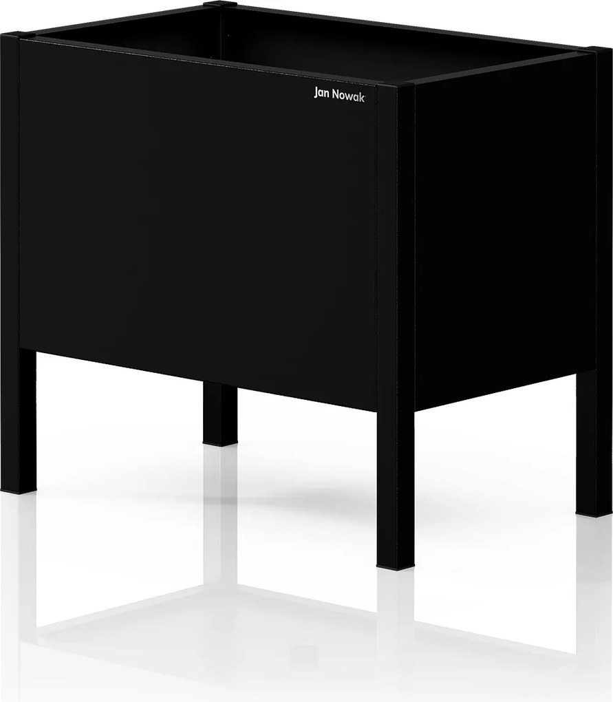 Malý čierny kovový obal na kvetináč: DAISY 400 x 350 x 250 mm