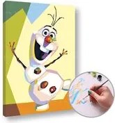 Maľovanie podľa čísel FROZEN OLAF  – nízka náročnosť