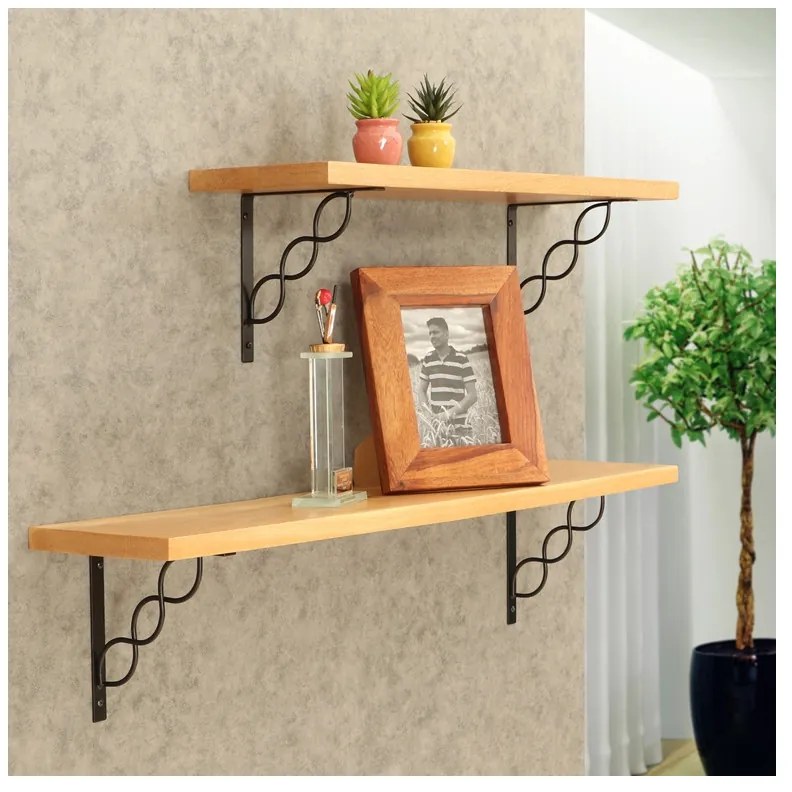 Polica na stenu s konzolou Luna 150 cm DUB