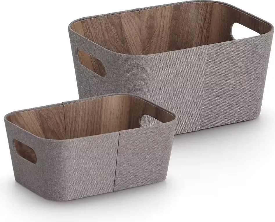 Zeller Present Úložný box s madly, FABRIWOOD, hnědý, 26 x 18 x 11