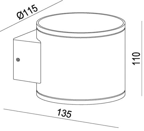 Lucide 28803/01/30 - Vonkajšie nástenné svietidlo OXFORD 1xG9/5W/230V IP54 čierna