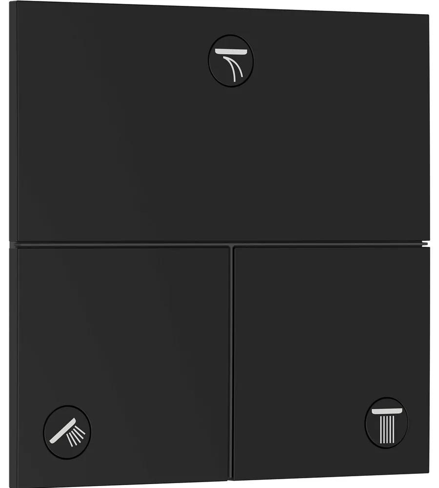 HANSGROHE ShowerSelect Comfort E ventil pod omietku pre 3 spotrebiče, matná čierna, 15573670