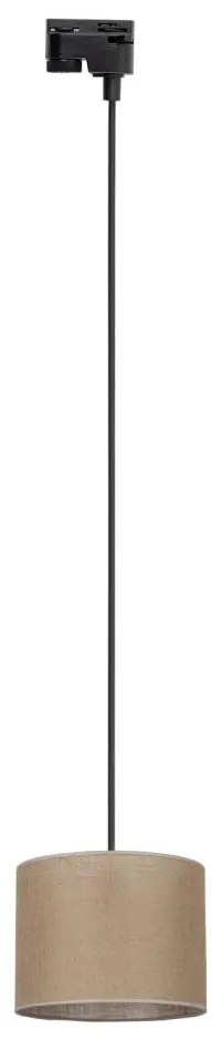 Luster na lanku do lištového systému TRACER 1xE27/15W/230V pr. 20 cm čierna/hnedá