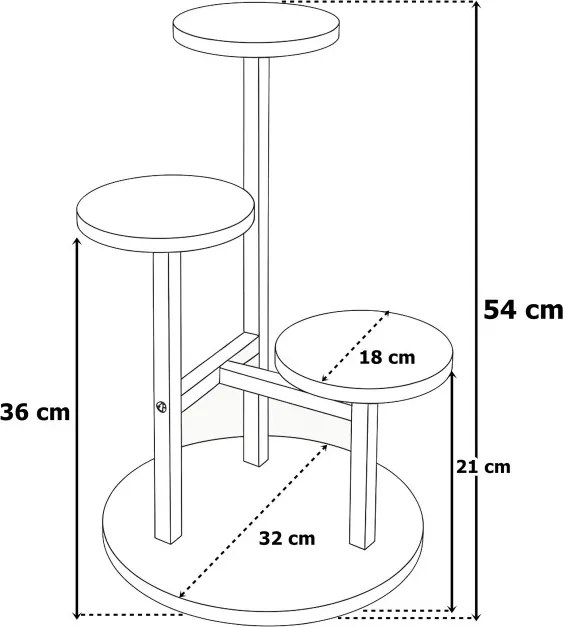 Stojan na kvety MIGUEL RUSTIC dub