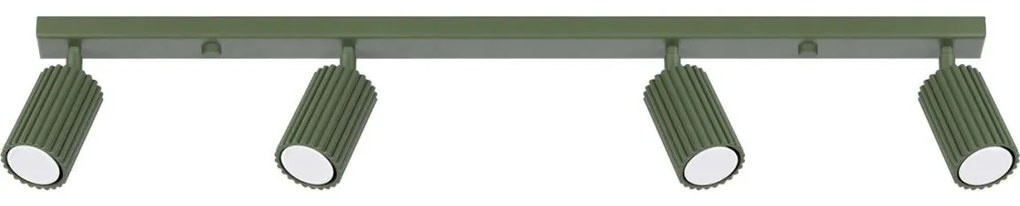 Sollux SL.1622 - Bodové svietidlo KARBON 4xGU10/10W/230V zelená