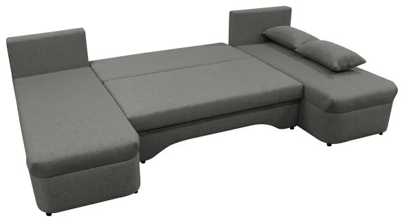 Univerzálna rozkladacia rohová sedacia súprava do U s úložným priestorom ALMEIDA antracit
