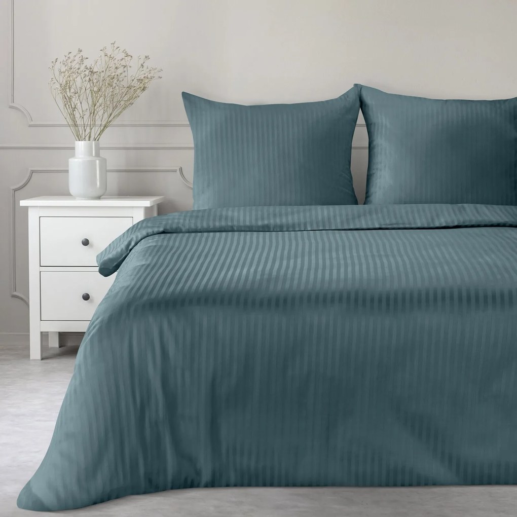 SATÉNOVÉ OBLIEČKY VERA 160X200 CM, 2 KS 70X80 CM SVETLOMODRÉ