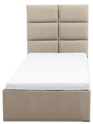 Čalúnená posteľ TORES s matracom rozmer 90x200 cm Béžová Penový matrac