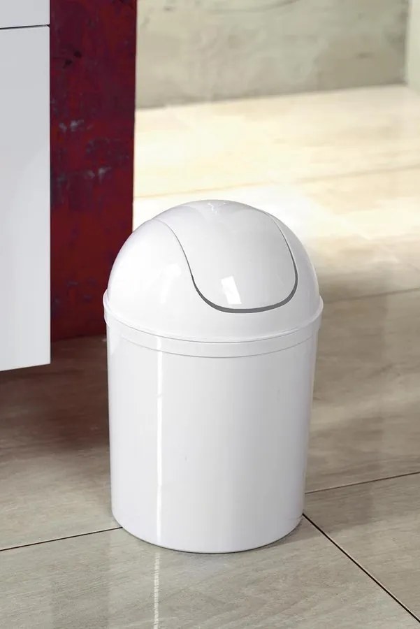 Aqualine Aqualine, Odpadkový kôš výklopný, 5 l, plast, biela, 20309