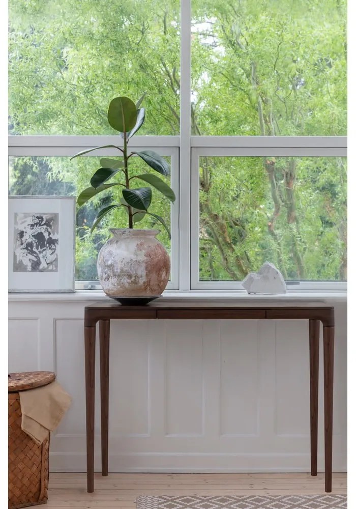Hnedý konzolový stolík z dubového dreva 12x110 cm Heart'n'Soul – UMAGE