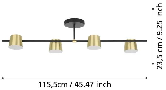 Eglo 39984 - LED Prisadený luster ALTAMIRA 4xGU10/4,6W/230V 3000K zlatá