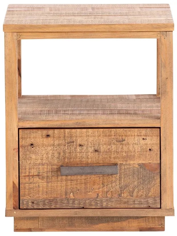 furniture-nabytek.cz - Masívny nočný stolík z borovice, lakovaný, prírodná farba – 40×40×50 cm